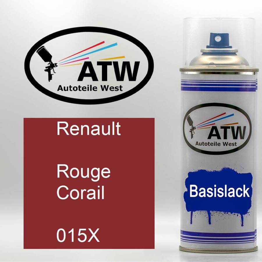 Renault, Rouge Corail, 015X: 400ml Sprühdose, von ATW Autoteile West.